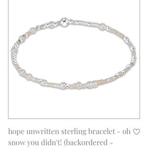 Hope Unwritten Sterling Silver and Cream Beaded Bracelet